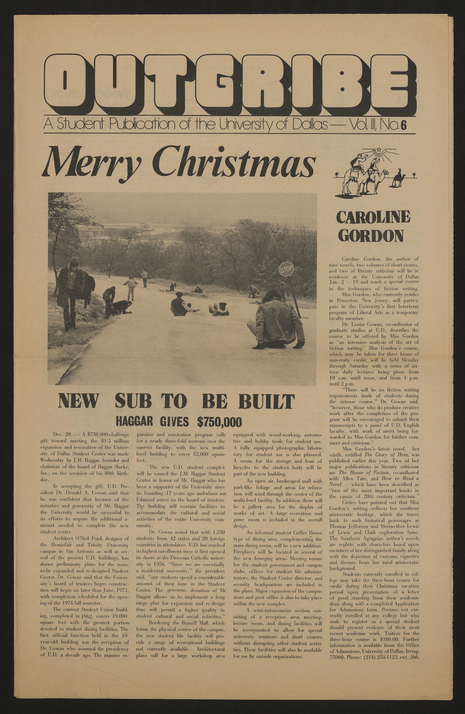 Outgribe (Irving, Tex.), Vol. 3, No. 6, Ed. 1 Thursday, December ...